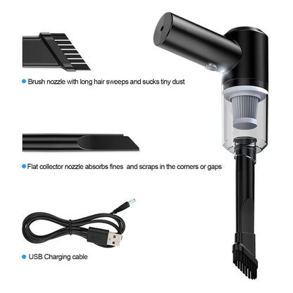 2-in-1 Wireless Handheld Vacuum Cleaner & Air Duster for Car, Home & Electronics