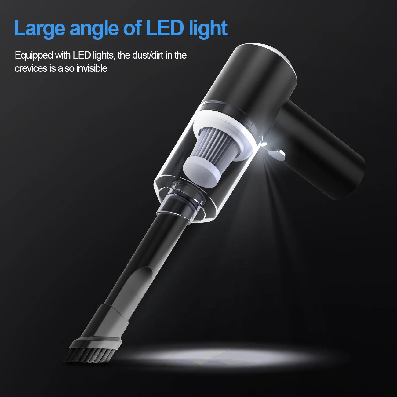 2-in-1 Wireless Handheld Vacuum Cleaner & Air Duster for Car, Home & Electronics