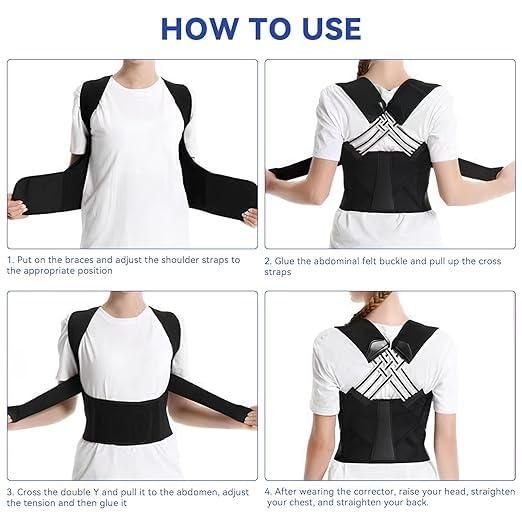 Adjustable Back Posture Corrector Belt for Men & Women
